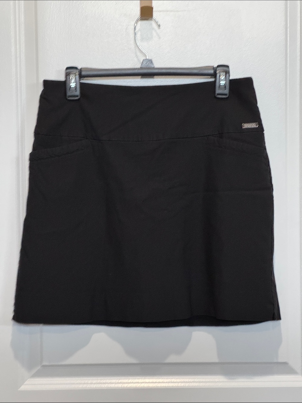 Black Women's Athletic Skort with Discreet Logo